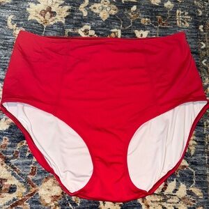 LIME RICKI Swimwear Women’s High-Waisted Swim Bottoms 2XL STYLE LR-637 RED